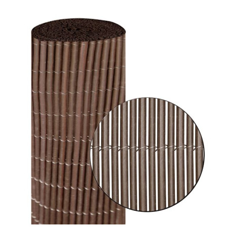Artificial wicker fence 1 x 3 meters, brown color 1,300 gr/m2, 90% concealment, recommended for shade or garden