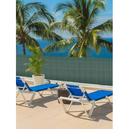 Tela de proteção de vime verde 1,50 x 3 m | Fechamento de terraço de vime artificial