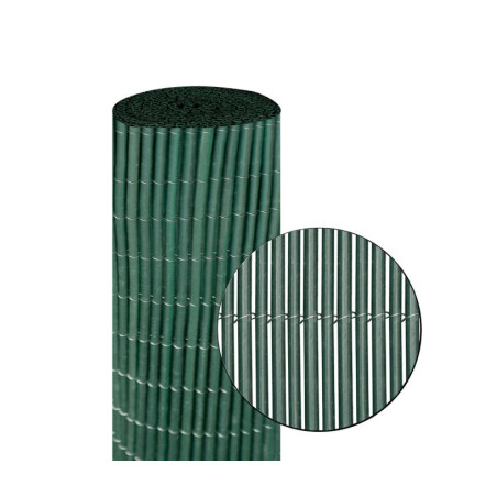 Tela de proteção de vime verde 1,50 x 3 m | Fechamento de terraço de vime artificial