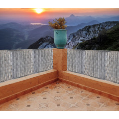 Cerramiento Ocultación Gris Antracita 100x200 cm | Panelflex Terraza Jardin PE | Valla Decorativa Ocultación 95%