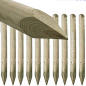 Set di 10 Tutore in Legno 200 cm, Diametro 8 cm. Palo in legno tondo con Punta, palizzata, picchetto di fissaggio Set di 10 Tutore in Legno 200 cm, Diametro 8 cm. Palo in legno tondo con Punta, palizzata, picchetto di fissaggio