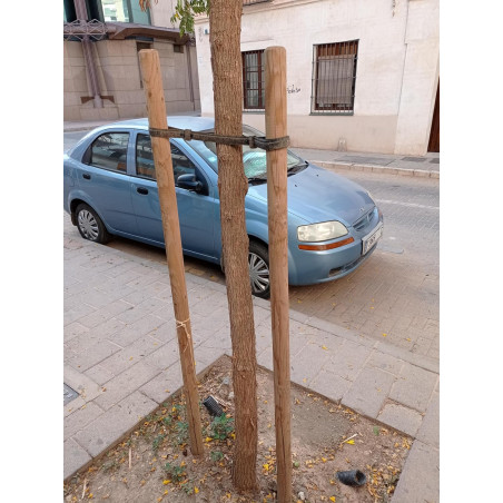 Estaca para Arboles 150 cm Ø 8 cm | Tutores con Punta | Poste para Vallas, Jardin y Plantas | Poste de Madera