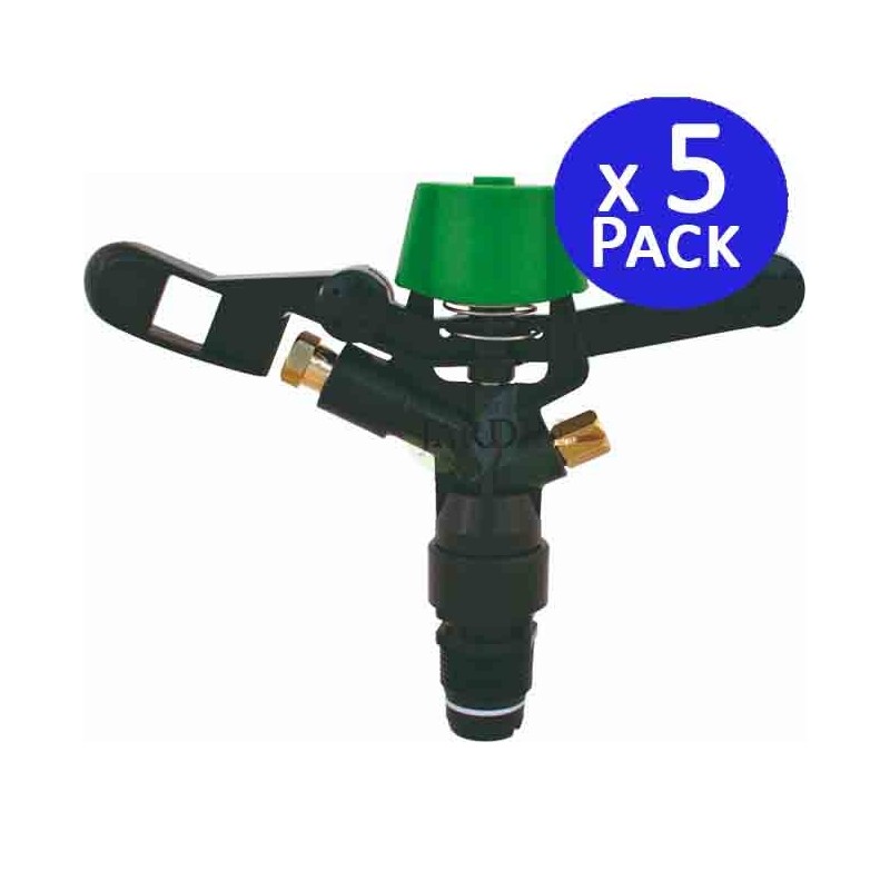 Pack 5 Aspersores Circulares 3/4" Anti-Heladas, Alcance 13 a 18 Metros, Riego Profesional Pack 5 Aspersores Circulares 3/4" Anti-Heladas, Alcance 13 a 18 Metros, Riego Profesional
