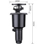 Set di 10 Irrigatore a impatto emergente MaxiPou 6-13 m 1/2'' | Irrigatore agricolo a impatto MaxiPou 6-13 m 1/2'' | Circolare e