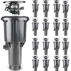 Confezione da 25 irrigatori a scomparsa per irrigazione interrata | Irrigatore agricolo a impatto MaxiPou, 6-13 m 1/2" | Circola