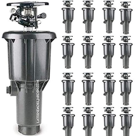 Pack 25 x MaxiPou 6-13 m 1/2" pop-up impact agricultural sprinkler. Circular and Adjustable.