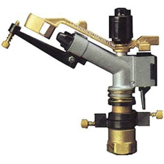Arroseur Ibis 1'' Réglable 0-360º 13-23 m. Pression 1,5 à 5 Bar. Comprend un support trépied métallique 1''