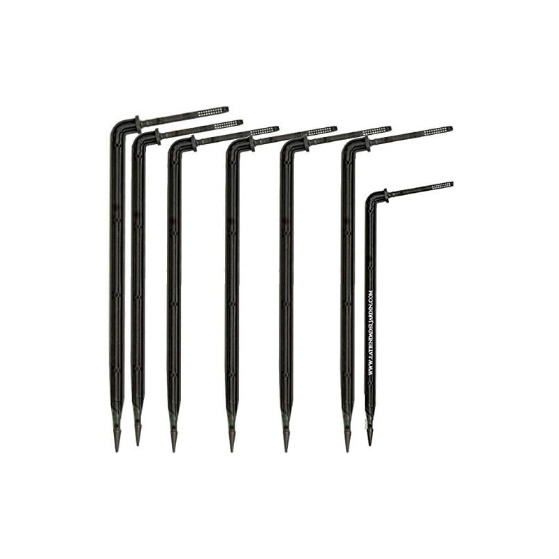 Pack of 50 Curved Drip Irrigation Stakes | 15cm Microtube Stakes, 2.6 Liters/Hour | Drip Irrigation Spike