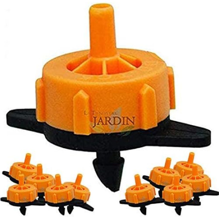 Lot de 10 goutteurs auto-compensateurs, 2 litres | Goutteurs amovibles pour irrigation, plantes, pots, microtubes et tuyaux de 1