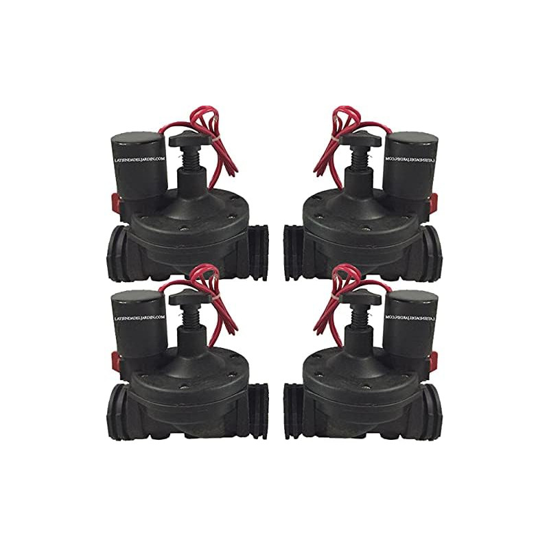 Pack of 4 Suinga 1" 24V Irrigation Solenoid Valves with Flow Regulator | Works with Electric Irrigation Controllers