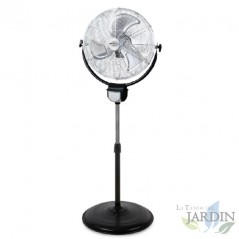 2-in-1 industrial fan (stand and wall), 3 speeds, remote control 120W.