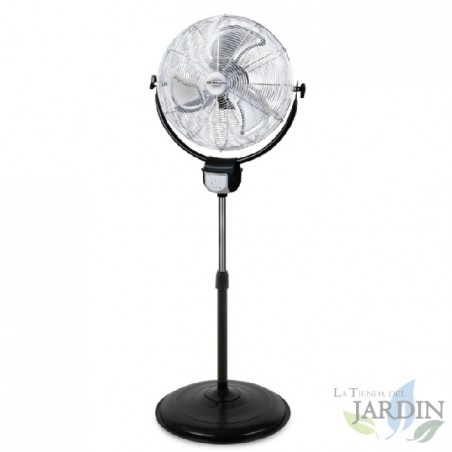 Ventilador industrial 2 en 1 (pie y pared), 3 velocidades, mando a distancia 120W.