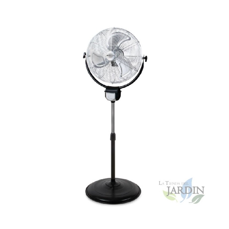 Ventilador industrial 2 em 1 (de pé e de parede), 3 velocidades, controle remoto de 120 W.