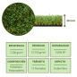 Grama artificial de outono de 20 mm | Rolo de 2x30 m | Tapete de grama sintética realista | Ideal para jardins e terraços