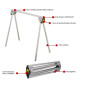 2 Stück Klappbare Metallstaffeleien von Stanley | Offen: 73,6 x 42,4 x 85,5 cm | Gefaltet: 10,5 x 9,6 x 79,4 cm 2 Stück Klappbare Metallstaffeleien von Stanley | Offen: 73,6 x 42,4 x 85,5 cm | Gefaltet: 10,5 x 9,6 x 79,4 cm