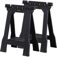 2 Stück klappbare PVC-Staffeleien von Stanley | 57,1 x 12,6 x 81,8 cm | Leichte Staffelei mit einer Tragkraft von 362 kg