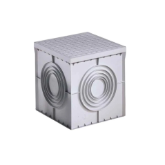 Sifone monoblocco 40x40 cm con coperchio | Ideale per scarichi | Evacuazione delle acque reflue | Elevata resistenza e durata