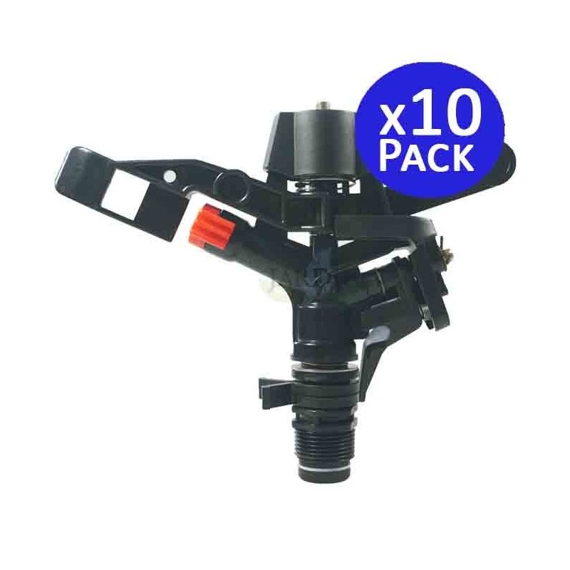 Lot de 10 arroseurs agricoles sectoriels 3/4", 13 à 18 mètres