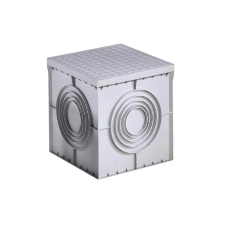 Armoire Siphonique 30x30cm Monobloc avec Couvercle Renforcé | Idéale pour les Évacuation d'Eaux | Évacuation des Eaux Résiduelle