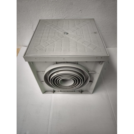 Siphon monobloc 30 x 30 cm avec couvercle renforcé | Idéal pour canalisations | Évacuation des eaux usées | Haute résistance