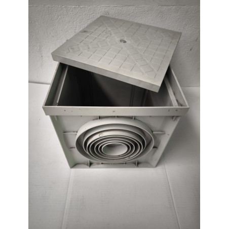 Arqueta Sifónica 30x30cm Monobloc con Tapadera Reforzada | Ideal para Desagües | Evacuación Agua Residual | Alta Resistencia