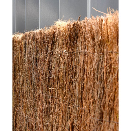 Clôture de bruyère 1 x 3 m | Clôture naturelle avec 3 couches de bruyère et fibre de coco | Clôture 100 % intimité pour le jardi