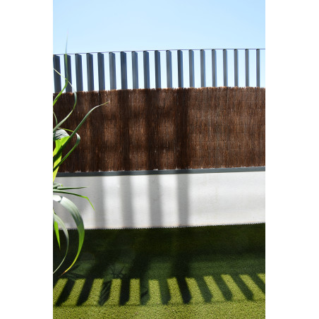 Tela de privacidade máxima Heather 1,5x3 m | Cerca natural de 3 camadas de Heather + fibra de coco | Cerca de tela 100% de priva