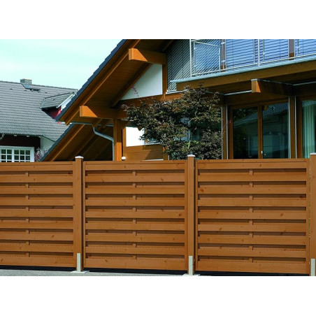 Base a U per palo in legno da 7 cm | Ancoraggio a terra a U zincato | Supporto per palo in legno 16 x 20 x 7,1 cm