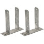 Pack of 2 U-shaped Base for 7 cm Wooden Post | Galvanized U-shaped Ground Anchor | Wooden Post Support 16x20x7.1 cm Pack of 2 U-shaped Base for 7 cm Wooden Post | Galvanized U-shaped Ground Anchor | Wooden Post Support 16x20x7.1 cm