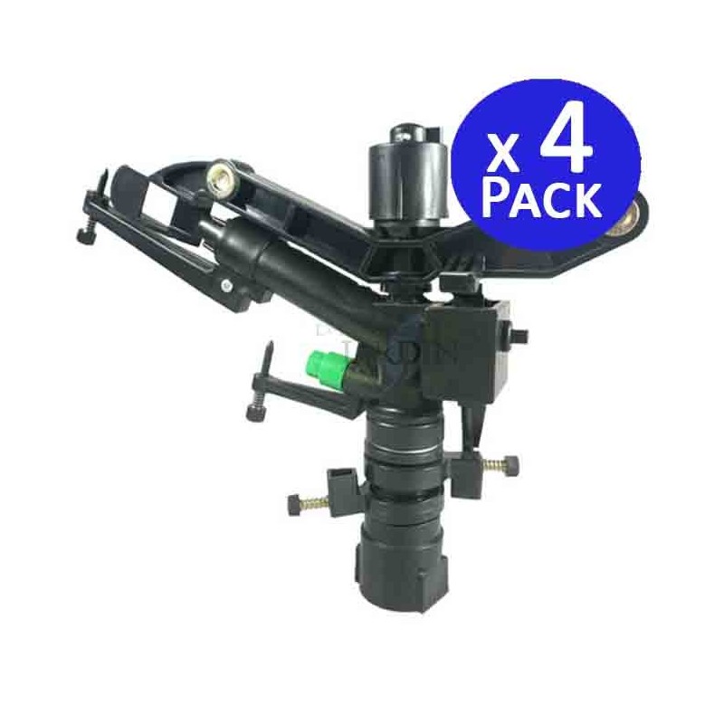 Set di 4 Irrigatore Agricolo 1'' Kraus. Angolo di Irrigazione Regolabile. Portata da 15 a 21 m. Irrigatore a impulsi Set di 4 Irrigatore Agricolo 1'' Kraus. Angolo di Irrigazione Regolabile. Portata da 15 a 21 m. Irrigatore a impulsi