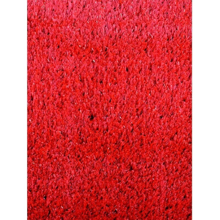 Gazon synthétique rouge 7 mm | Rouleau de 2 x 10 m | Moquette synthétique résistante | Idéal pour événements, terrasses et salon