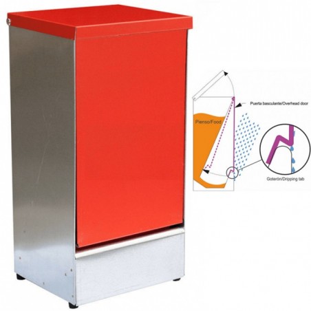 Hopper Feeder for Dogs, Cats, Pets 27 Liters, Self-Service Hopper, 31x26x61 cm