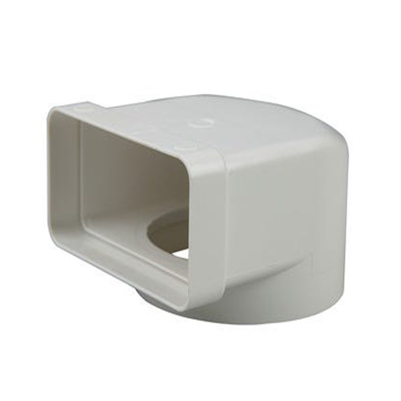 Curva Mista Verticale 90º Ø 100 mm 55x110 mm | Accessorio di Estrazione Ignifugo per Aeratori Estraenti | Alta Efficienza