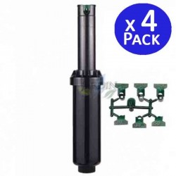4 Stück Hunter SRM04 1/2'' Regner, Spritzgussregner, Reichweite 4,9 bis 14 m, einstellbarer Winkel