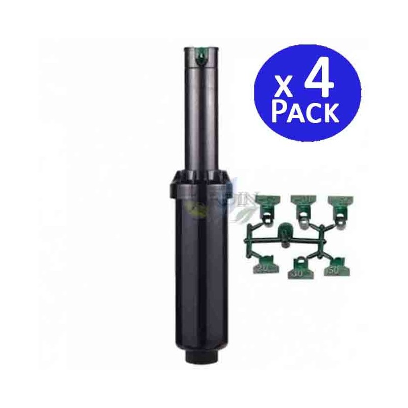 Set di 4 Irrigatore Hunter SRM04 1/2'', Irrigatore a Turbina, Portata da 4,9 a 14 m, Angolo Regolabile