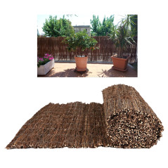 Valla Natural Brezo + Mimbre 1 x 3 metros | Valla de Mimbre Ocultación 95% | Cerramiento Natural Jardin Terraza Cañizo