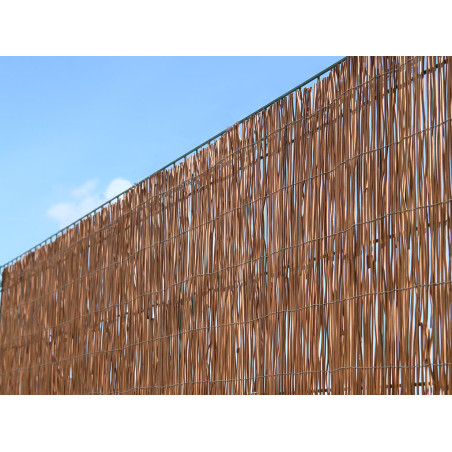 Filet d'ombrage en osier de fougère 1 x 5 mètres | Clôture de jardin 75 % d'intimité | Clôture décorative asiatique