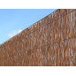 Canisse en Osier Brise-Vue Balcon 1 x 5 m, Osier Naturel fougère ,dissimulation 75% pour délimitation de votre jardin, marron