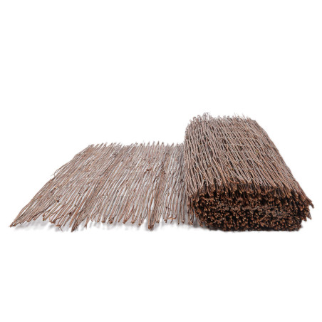 Filet d'ombrage en osier 1,5 x 5 mètres | Clôture de jardin 75 % d'intimité | Clôture décorative asiatique