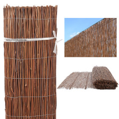 Canisse en Osier Brise-Vue Balcon 2 x 5 m, Osier Naturel fougère ,dissimulation 75% pour délimitation de votre jardin, marron