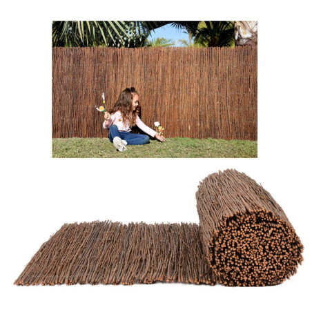 Schermatura in vimini 1x3 metri | Recinzione da giardino in vimini schermante al 95% | Recinzione in vimini multi-asta