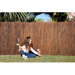 Multi-rod wicker fence 1 x 3 meters, 95% concealment, recommended for shade or delimitation of your garden