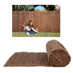 2 x 3 Meter Weiden-Sichtschutz | 95 % Sichtschutz aus Weidengeflecht | Mehrstab-Weidenzaun