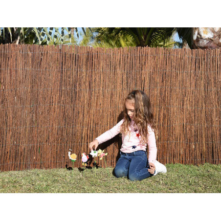 2x3 Meters Wicker Screening | 95% Screening Wicker Garden Fence | Multi-Rod Wicker Fence