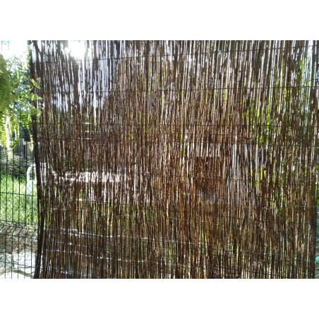 Clôture en osier 2 x 3 mètres | Clôture de jardin en osier 95 % occultante | Clôture en osier multi-tiges