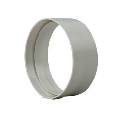 Raccord rond Ø 100 mm 55 x 110 mm | Accessoire d'extraction ignifuge | Résistant à l'humidité et aux hautes températures | Auto-