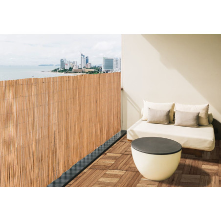 Cerca de vime nua de 1x5 m | Cerca natural para jardim | Cerca de vime com 85% de privacidade | Cerca decorativa
