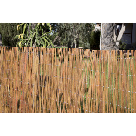 Clôture en osier 1 x 5 m | Clôture de jardin naturelle | Clôture en osier offrant 85 % d'intimité | Clôture décorative en osier 