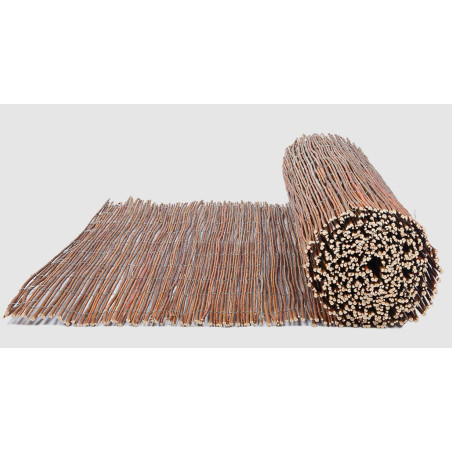 Cerca de vime 0,8 x 5 metros | Cerca natural para jardim | Cerca de vime com 85% de privacidade | Cerca decorativa de vime nacio