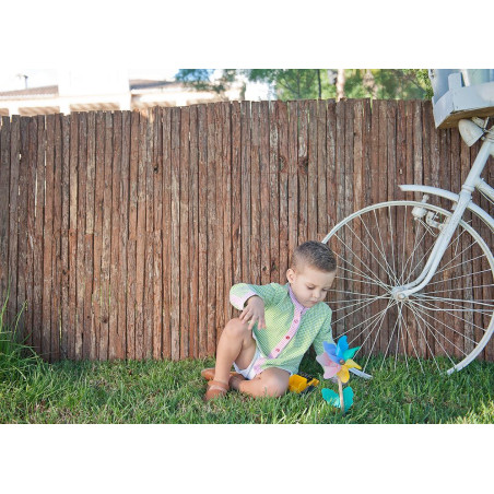 Suinga. DOPPELTE NATURRINDE 2 x 3 m, für Sichtschutz, Schattierung oder Abgrenzung Ihres Gartens.